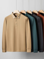 Lapel工裝褲t卹訂製春秋銀行公司辦公室銷售長袖polo衫工裝褲男款刺繡：圖片 5