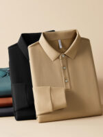 高端長袖馬球衫、訂製工裝褲、T卹、春秋冬、4S店、團體工作服、汽車企業印刷標誌：圖片 3