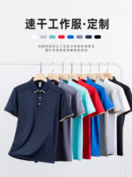 高端冰絲馬球衫訂製企業團隊工作服T卹快乾工作服文化衫短袖印花標誌：圖片 3