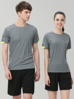 夏季快速驅動服裝T卹，訂製短袖薄工裝褲，男士圓領廣告文化襯衫，訂製工作服上衣