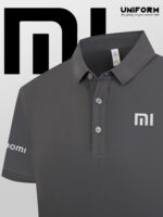 高端冰絲棉馬球衫訂製夏季翻領短袖t卹4s店汽車維修工裝褲印花標誌男款