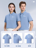 高領棉領polo襯衫訂製印花標誌夏季4s店工裝褲短袖工裝褲T卹文化襯衫：圖片 2