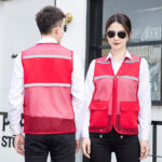 夏季透氣背心網眼工裝褲背心訂製標誌裝飾施工現場勞動保護服馬夾：圖片 5