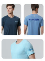 夏季快乾t卹訂製工裝褲男士短袖運動戶外馬拉松跑步活動冰絲文化衫：圖片 3