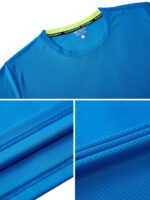 夏季快速驅動服裝T卹，訂製短袖薄工裝褲，男士圓領廣告文化襯衫，訂製工作服上衣：圖片 5