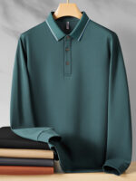 春、秋、冬長袖工作服、客製化標誌、企業主管、翻領馬球衫、團體活動、刺繡工作服：圖片 4