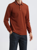 高端長袖馬球衫工人褲訂製標誌春秋公司4S店翻領工作服團體服：圖片 5