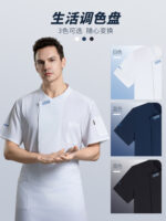 冰絲廚師工裝褲，訂製夏季短袖餐飲，飯店後廚，食堂，餐廳，女性烘焙工裝褲：圖片 5