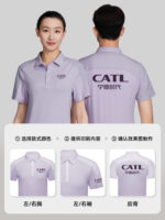 高端快乾馬球衫訂製企業主管工作服印花標誌夏季翻領短袖T卹員工服：圖片 2